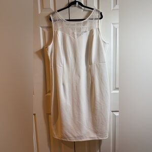 Chic White Sleeveless Midi Dress